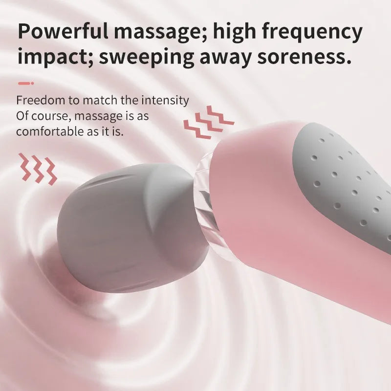 Deep Tissue Massage Gun USB Rechargeable Portable Full Body Muscle Massage 5-speed Adjustable Fascia Gun Pink and Black