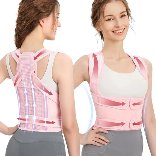 Adjustable Full Back Brace  Shoulder Straightener Support for Correcting Poor Posture