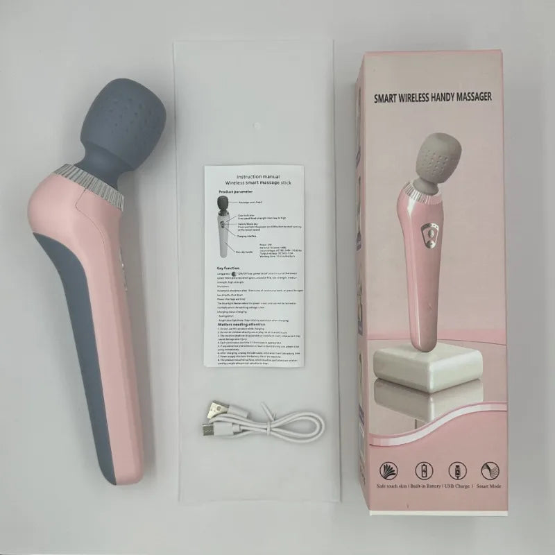 Deep Tissue Massage Gun USB Rechargeable Portable Full Body Muscle Massage 5-speed Adjustable Fascia Gun Pink and Black